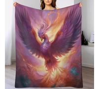 ABASWSA Phoenix Blanket Throw Super Soft Warm Lightweight Cozy Blankets for Children, Young Girls Or Adult for Couch Bed Sofa （130×150cm）