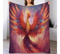 ABASWSA Phoenix Blanket Ultra-soft Micro Fleece Throw Soft And Warm Blankets Flannel Throws for Sofas, Armchair, Couch And Bed （130×180cm）