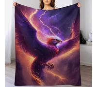 ABASWSA Phoenix Fluffy Soft Throw - Flannel Anti-pilling Blanket Throws - Versatile Blankets Home Decor for Bed Sofa Travel （100×130cm）