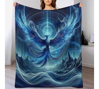 ABASWSA Phoenix Plush Throw Blanket Fuzzy Soft Blankets Flannel for Couch, Bed, Sofa Warm And Cozy for All Seasons （150×200cm）
