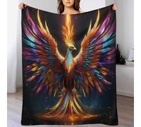 ABASWSA Phoenix Super Soft Blanket Soft Microfiber Throw Cosy Fuzzy Travel Blankets Nap Throws for Sofa Couch & Bed Décor （130×180cm）