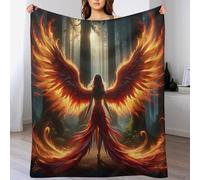 ABASWSA Phoenix Throw Blanket Flannel Blankets Soft Warm Printed Throws for Bed, Couch And Sofa for Kids Teen Young Boys Girls, （130×150cm）