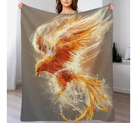 ABASWSA Phoenix Throw Blanket, Flannel Throws Sofa Chair Cover Decorative for Bed Couch Chair, Travel Nap Blankets （130×180cm）