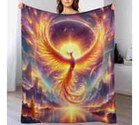 ABASWSA Phoenix Throw Blanket, Super Soft Warm Blankets for Couch, Sofa, Chair, Bed - Extra Cozy, Machine Washable, （130×150cm）