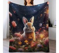 ABASWSA Rabbit Blanket for Kids Boys Girls Bedroom Decor And Throws Soft Comfortable Flannel Blankets 3D Printed, （130×180cm）