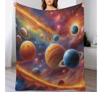 ABASWSA Space Planet Bed Blanket, Flannel Blankets for Kids Teen Young Boys Girls Throw Anti-pilling Throws for Couch Bed Sofa （150×200cm）
