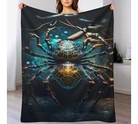ABASWSA Spider Blanket, Machine Washable Flannel Plush Throw Blankets for Bed Couch Sofa Chair, for Kids Boys Girls, (130×150cm)