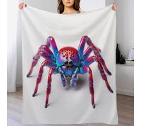 ABASWSA Spider Pattern Throw Blanket for Bedroom Living Room, Soft Comfortable Bedding Sofa Throws for Boys Girls, Flannel Blankets (150×200cm)