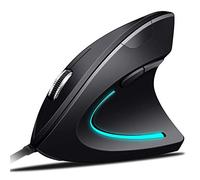 Abauoat USB Wired Mouse Ergonomic Vertical Mouse, Vertical Grip and Ergonomic Design Prevents Carpal Tunnel Disorder Adjustable 800/1200/1600 DPI, 5Buttons for PC/Laptop/Mac