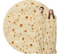 Abaysto Burrito Tortilla Blanket - Funny Realistic Food Flannel Throw Blanket for Adults & Kids Gifts for Crib, Sofa, Outdoors 200cm(79")