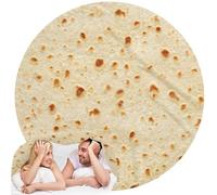Abaysto Burrito Tortilla Blanket - Funny Realistic Food Flannel Throw Blanket for Adults & Kids Gifts for Crib, Sofa, Outdoors 120cm（47"）