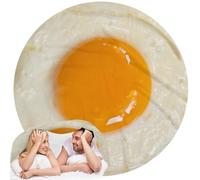 Abaysto Egg Blanket with Fried Egg Design, Funny Food Throw for Adults & Kids, Novelty Unique Gifts for Boys, Girls 120CM