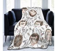 Abaysto Flannel Throw Blanket,Hedgehog Soft Fluffy Blanket for Bed Sofa Couch,Great Gift for Christmas/Thanksgiving, 40x50 Inch