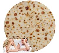 Abaysto Funny Burrito Tortilla Blanket - Soft Flannel Realistic Food Throw for Adults & Kids Gifts for Crib, Sofa, Outdoors 120cm（47"）