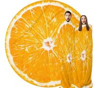 Abaysto Orange Throw Blanket, Realistic Funny Food Blanket for Adults and Kids, Ronud Novelty Orange Printed Blanket for Couch, Sofa, Bed, Gifts for Boys, Girls 200CM