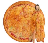 Abaysto Pepperoni Pizza Flannel Fleece Throw Blanket for Couch, Bed Fun Food Themed Gift for Adults and Kids 180CM