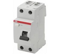 ABB 2 Pole Type AC Residual Current Circuit Breaker, 63A FH200, 30mA