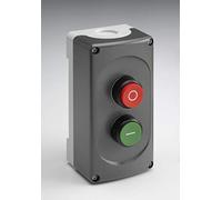 ABB 2GORSC-EN Two Gang Pushbutton, Start/Green & E Stop/Red, Plastic