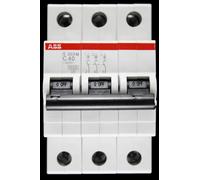 ABB 40 AMP CURVE C 10kA TRIPLE POLE MCB CIRCUIT BREAKER S203M 2CDS273001R0404