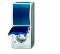 ABB Busch-Jaeger Combination Switch Socket Outlet IP44 Ocean - 2CKA001684A0330