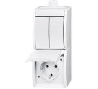 ABB Busch-Jaeger Combo Switch Socket Outlet IP44 Series - 2CKA001684A0328