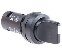 ABB C2SS1-10B-11 Compact Selector Switch, 2-pos Fixed B&C, Short handle, Black, Non-Illuminated, Black Plastic, 1NO+1NC (ABB1SFA619200R1076)