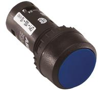 ABB CP1-10L-10 Compact Pushbutton, Momentary, Flush, Blue, Non-Illuminated, Black Plastic, 1NO (ABB1SFA619100R1014)
