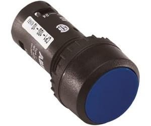 ABB CP1-10L-11 Compact Pushbutton, Momentary, Flush, Blue, Non-Illuminated, Black Plastic, 1NO+1NC (ABB1SFA619100R1074)