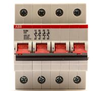 ABB E204/63r Switch Disconnector 63A 63 AMP 400V 4P Red Handle 2CDE284001R0063