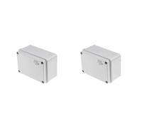 ABB IP65 Junction Box • Multiple • Fully Dust Sealed Enclosure • Waterproof Electric Cable Connector Unit • Shockproof Adaptable Indoor/Outdoor Box • Grey Plastic, 105 x 70 x 50mm (Pack of 2)