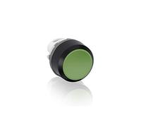 ABB MP1-10G Modular Pushbutton, Momentary, Flush, Green, Non-Illuminated, Black plastic, No Contact Block (ABB1SFA611100R1002)