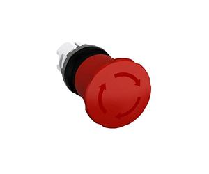 ABB MPET4-10R Modular Emergency Stop, Twist release, Mushroom 40mm, Red, Non-Illuminated, No Contact Block (ABB1SFA611523R1001)