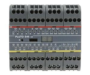ABB Pluto B46 v2 Safety PLC with Pluto Safety Bus, 46 I/O: 24 Failsafe Inputs + 16 Non-Failsafe Outputs (ABB2TLA020070R1700)