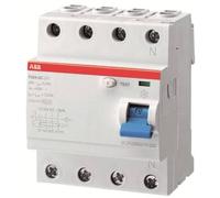 ABB Protecta Plus F204 A-40/0.1 Residual Current Circuit Breaker • 4 Pole • 40A • Type A • 100mA • RCCB • DIN Rail • F200 Series • Earth Fault Protection • 2CSF204101R2400