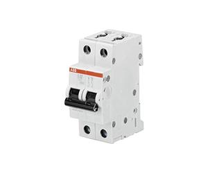 ABB S202-D4 Miniature Circuit Breaker, 2 Pole, Type D, 6/10kA Breaking Capacity, 4 Amp Current (2CDS252001R0041)