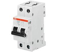 ABB S202M-D6 Miniature Circuit Breaker, 2 Pole, Type D, 10/15kA Breaking Capacity, 6 Amp Current (2CDS272001R0061)