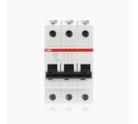 ABB S203-B20 Miniature Circuit Breaker, 3 Pole, Type B, 6/10kA Breaking Capacity, 20 Amp Current (2CDS253001R0205)