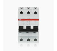ABB S203-C16 Miniature Circuit Breaker, 3 Pole, Type C, 6/10kA Breaking Capacity, 16 Amp Current (2CDS253001R0164)