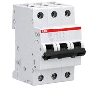 ABB S203-C16 Miniature Circuit Breaker, 3 Pole, Type C, 6/10kA Breaking Capacity, 16 Amp Current (2CDS253001R0164)