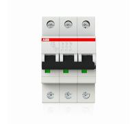 ABB S203-C32 Miniature Circuit Breaker, 3 Pole, Type C, 6/10kA Breaking Capacity, 32 Amp Current (2CDS253001R0324)