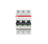 ABB S203-D32 Miniature Circuit Breaker, 3 Pole, Type D, 6/10kA Breaking Capacity, 32 Amp Current (2CDS253001R0321)
