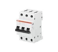 ABB S203-K16 Miniature Circuit Breaker, 3 Pole, Type K, 6/10kA Breaking Capacity, 16 Amp Current (2CDS253001R0467)