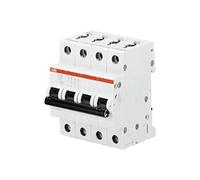 ABB S204-C32 Miniature Circuit Breaker, 4 Pole, Type C, 6/10kA Breaking Capacity, 32 Amp Current (2CDS254001R0324)