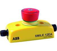 ABB Smile 12 EA Emergency Stop Button, 2xNC, LED Button, 1xM12 5-Pin Male/Female Connector (ABB2TLA030051R0200)