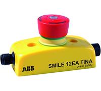ABB Smile 12 EA Tina Emergency Stop Button, DYNlink, LED Button, 1xM12 5-Pin Male/Female Connector (ABB2TLA030050R0200)