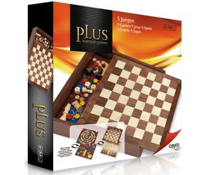 Abba Games Board Set 5 In 1 Oce/parking/chess/ladies And Backgammon Board Game