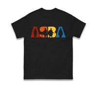ABBA Music Lover T-Shirt - Retro 70s Disco Pop Band Fan Tee - Dancing Queen Concert Gift Shirt for Men Women - Vintage ABBA Top (Black, L)