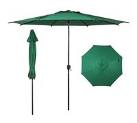 Abba Patio 9FT Lyon Outdoor Patio Umbrella Outdoor Table Umbrella with Push Button Tilt and Crank Market Umbrella 8 Sturdy Ribs UV Protection Waterproof for Garden Deck Backyard Pool Dark Green