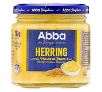 Abba Senap Sill | Swedish Herring Marinated In Mustard Sauce| Ideal For Smörgåsbord | 1 x 230g Jar