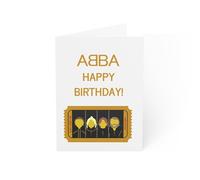 Abba Voyage Ticket Themed Birthday Card with Voyage Ticket Style Insert